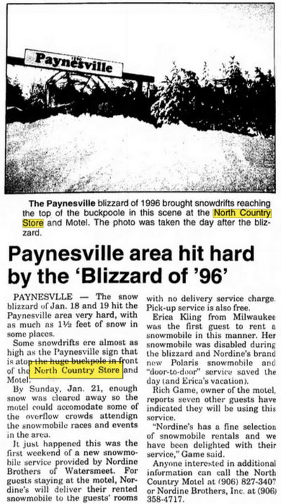 North Country Store and Motel - Feb 1996 Article (newer photo)